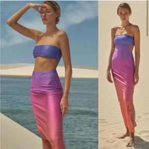 Baobab | NEW Mambo Reversible Cut Out Maxi Dress in Sunset Size S